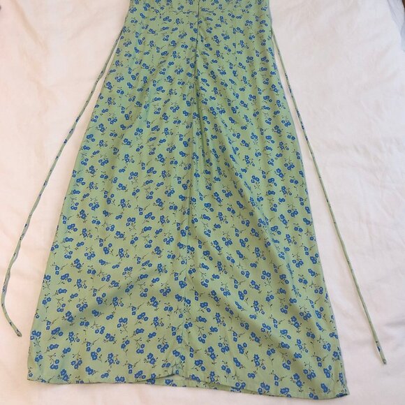 Motel Rocks Lisheva Midi Dress in Lime Floral Small - Picture 6 of 9